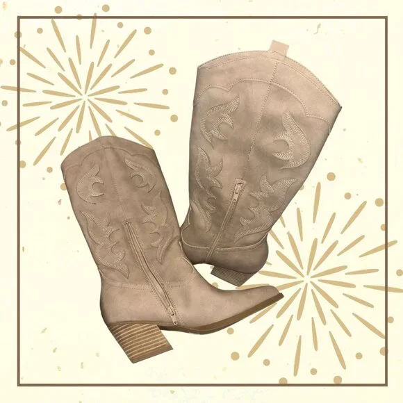 Dolce Vita Cowgirl Kara’s Boots COLOR: SAND NUBUCK - NEW - Size 9 Womens - Picture 3 of 8